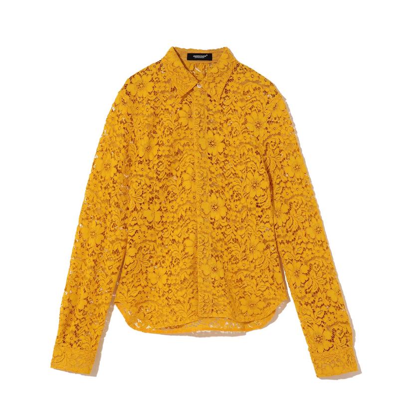 Undercover - Womens Embroidered Lace Shirt - (Yellow)