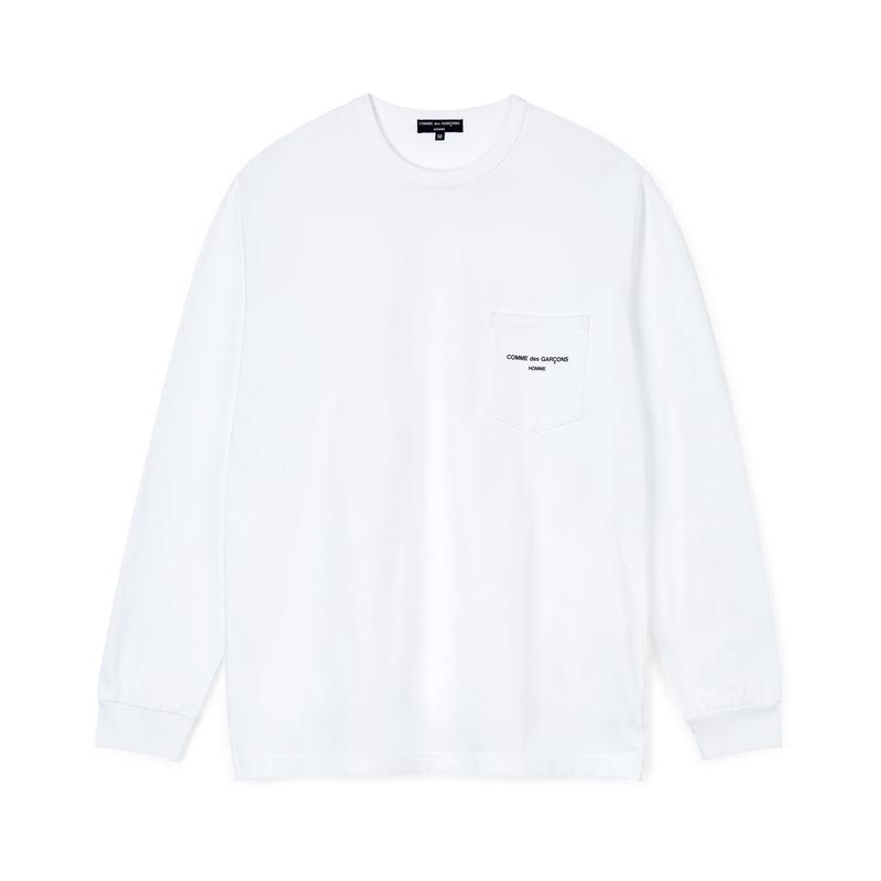 CDG Homme - Logo Long Sleeve T-Shirt - (White)