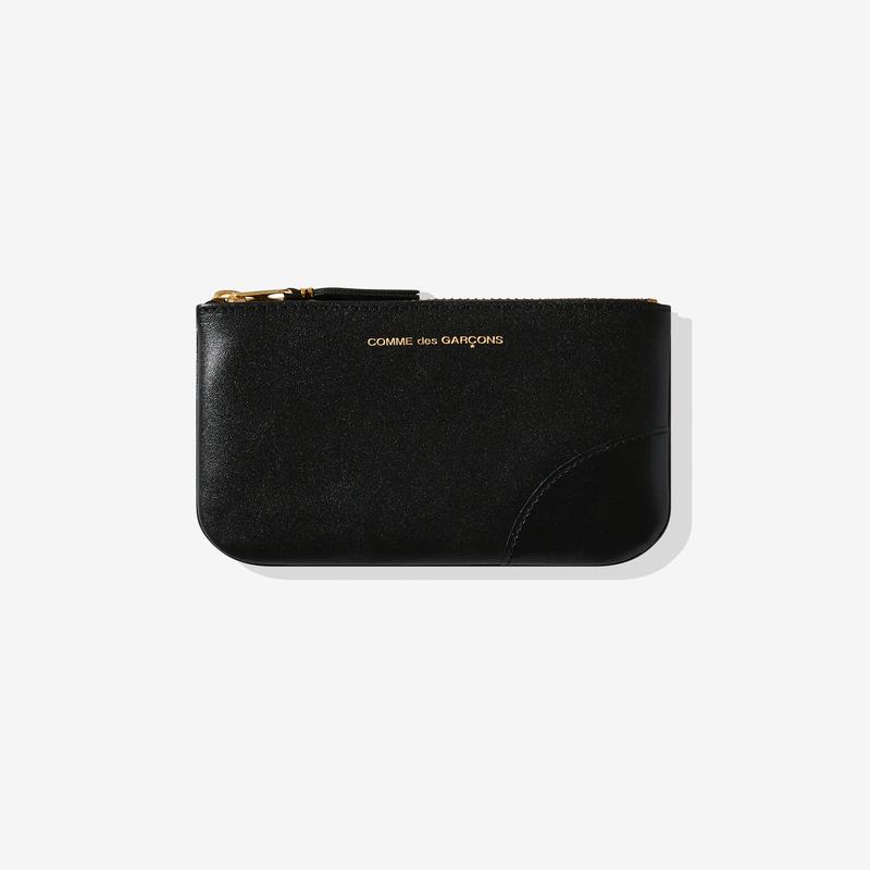 CDG Wallet - Classic Leather Zip Pouch - (Black SA8100)