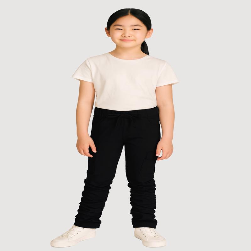Girls Hyperstretch Stacked Cargo Pants