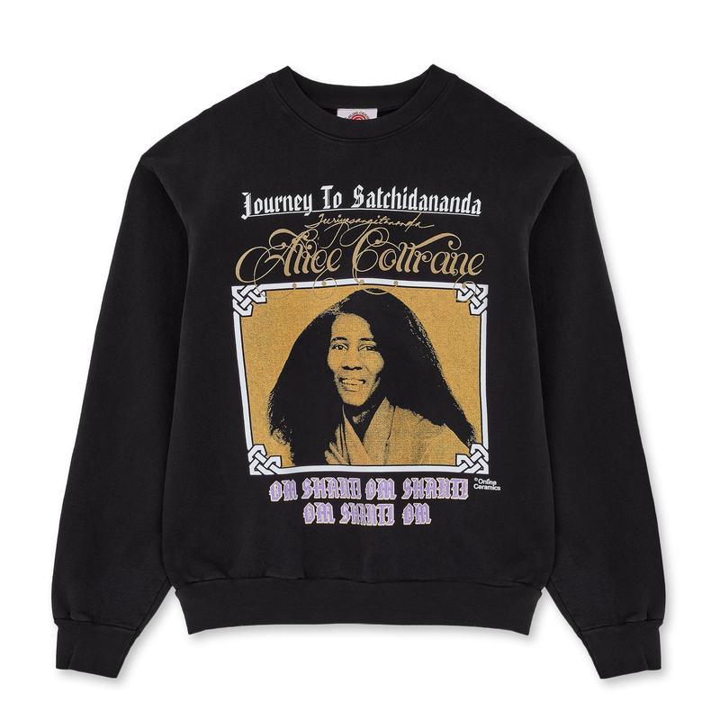 Online Ceramics - Alice Coltrane: Journey To Satchidananda Crewneck - (Black)