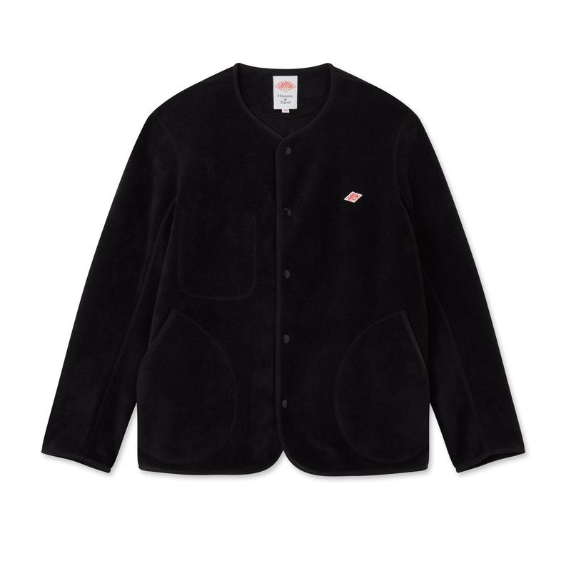 Danton - Collarless Fleece Jacket - (Black)