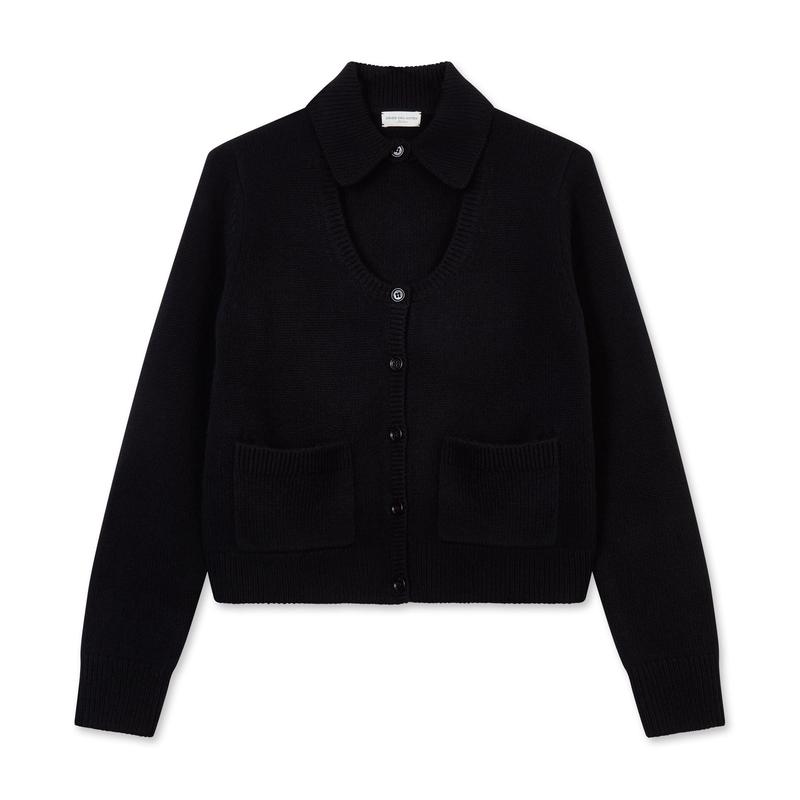 Dries Van Noten - Womens Wool Cardigan - (Black)