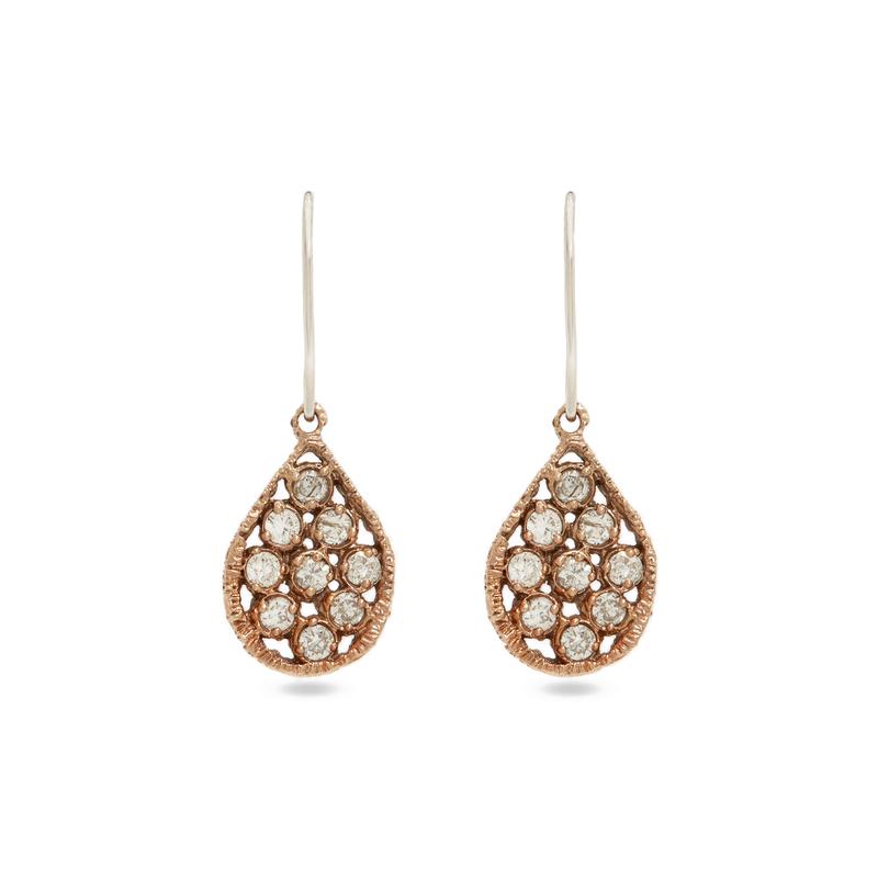 Noguchi Bijoux - Tear Drop Diamond Earrings