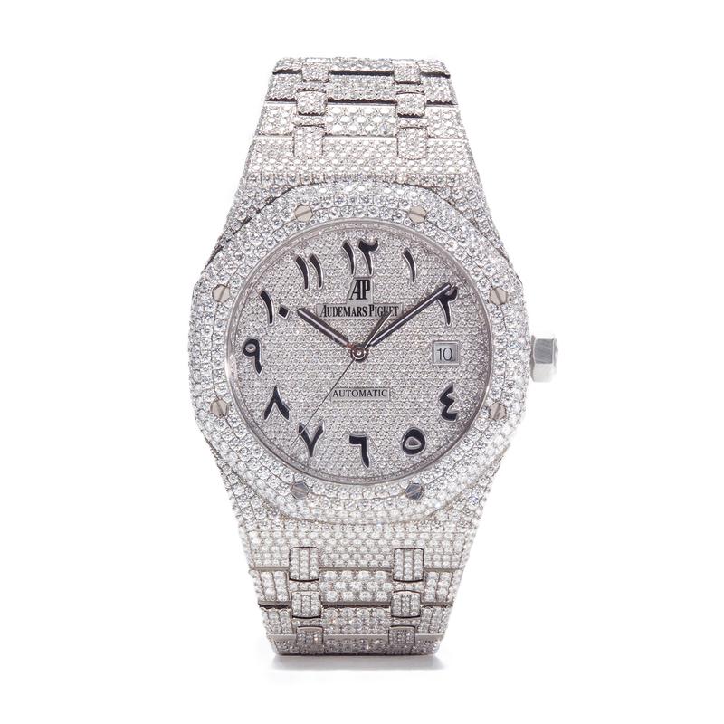 Private Label Dubai Ltd - Customised Audemars Piguet with White Diamonds and Arabic Dial