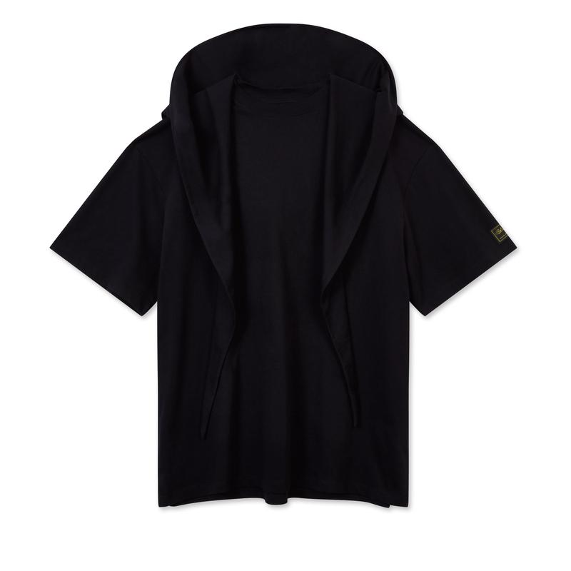 Raf Simons - Mens Oversized T-Shirt With Hood Fauves - (Black)