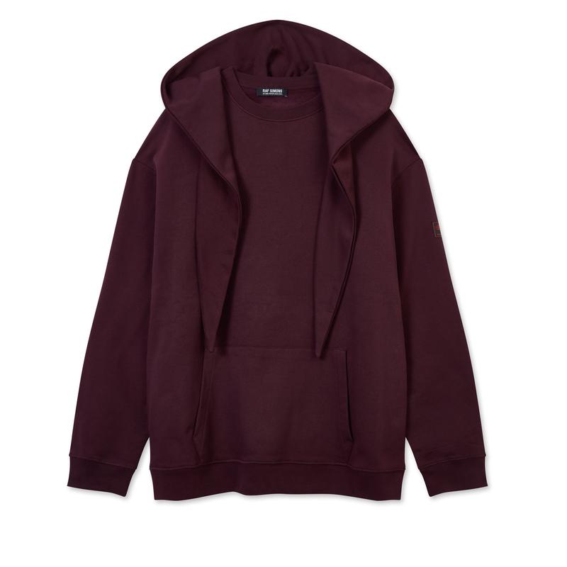Raf Simons - Mens Regular Fit Knot Hoodie - (Dark Aubergine)