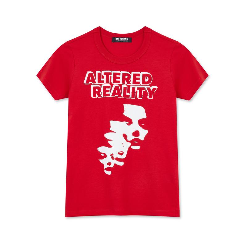 Raf Simons - Womens Tight Fit Altered Reality T-Shirt - (Red)