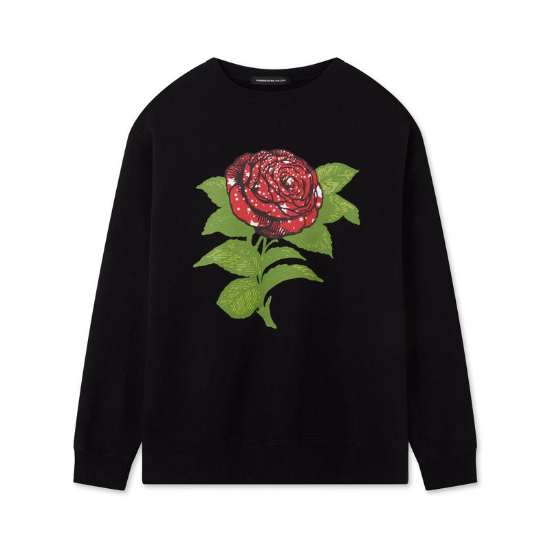 Undercover - Womens Rose Print Sweatshirt - (Black)
