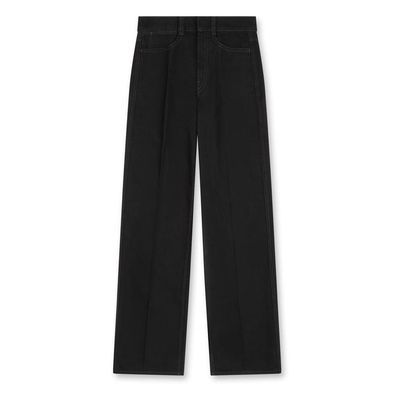 Lemaire - Womens Denim High Waist Pants - (Black)