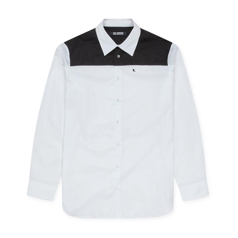 Raf Simons - Mens Bicolour Americano Shirt - (White/Black)