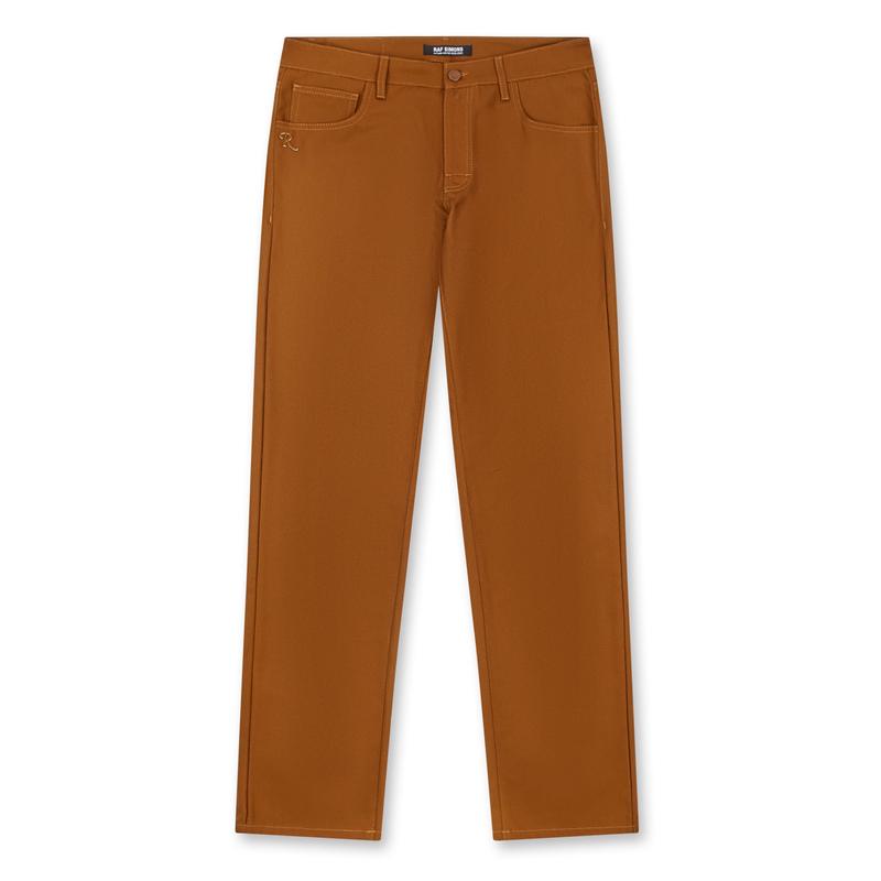 Raf Simons - Mens Slim Fit Denim Pants - (Dark Brown)