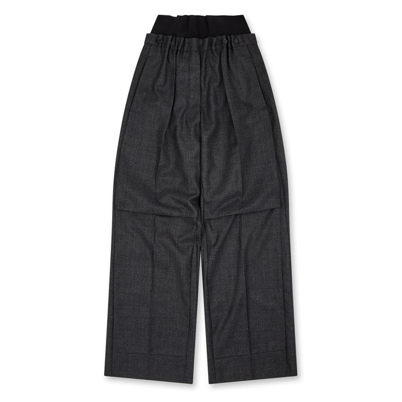 Raf Simons - Womens Big Pants With Elastic - (Black/Grey)