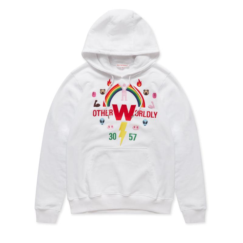 Walter Van Beirendonck - Mens Rainbow Oversized Hoody - (White)