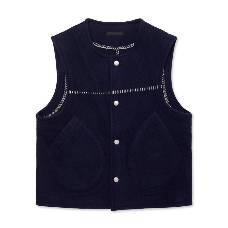 3Man - DSM Exclusive Mens Blanket Vest - (Navy)