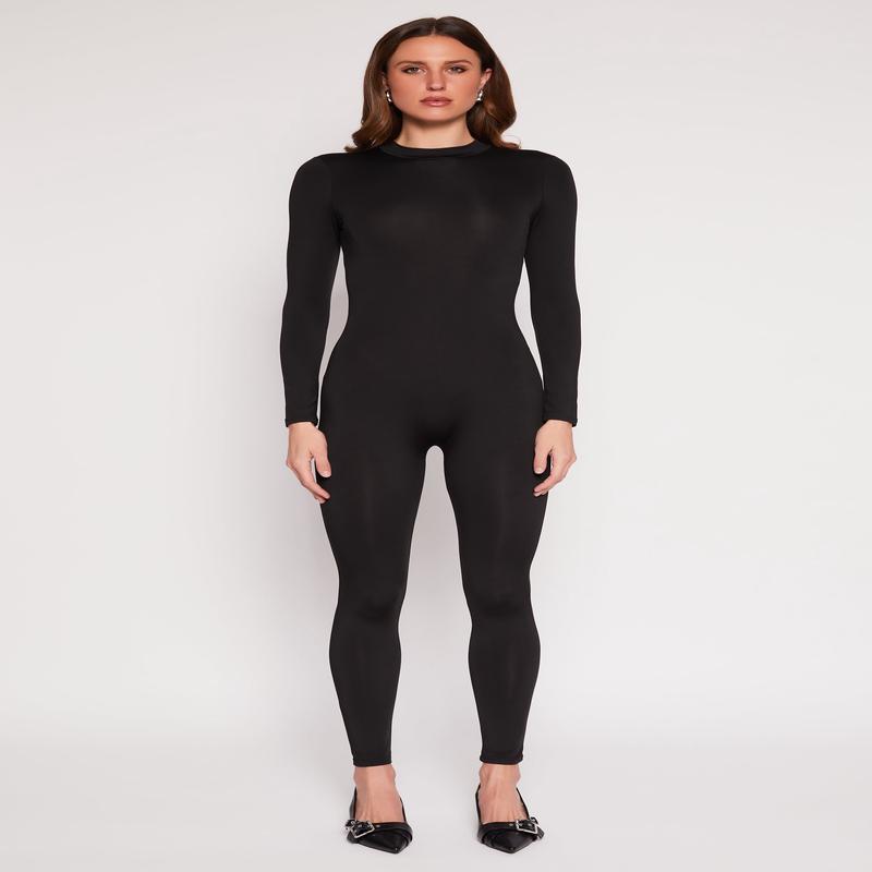 Daisy High Neck Long Sleeve Catsuit
