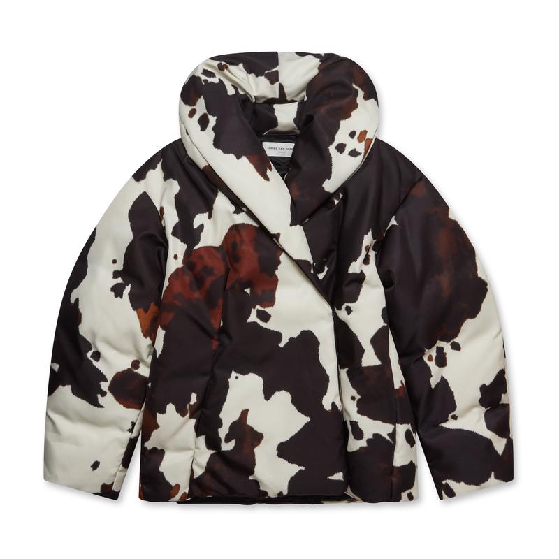 Dries Van Noten - Womens Cow Print Jacket - (Ecru)