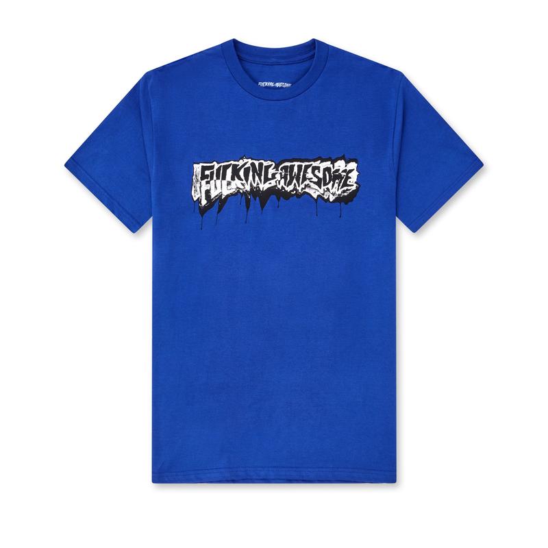 Fucking Awesome - Dill Cut Up Logo Tee - (Cobalt)