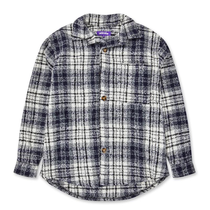 Fucking Awesome - Heavy Flannel Overshirt - (Navy)