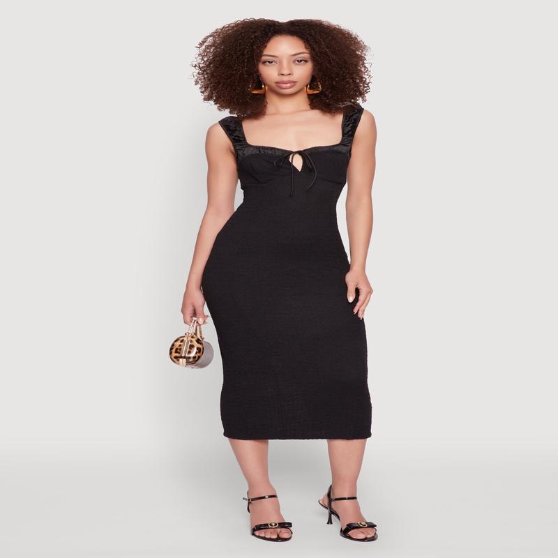 Iris Two Tone Tie Front Tank Dress