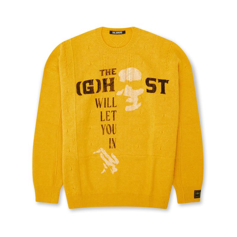 Raf Simons - Mens Loose Fit Braid Relief Roundneck - (Yellow)