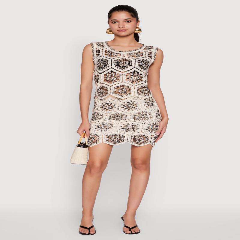 Hexagon Geometric Crochet Skirt