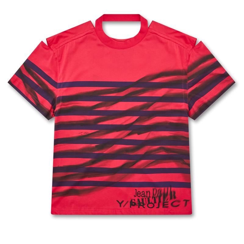 Jean Paul Gaultier - Y Project Womens Mariniere Convertible T-Shirt - (Pink/Blue)
