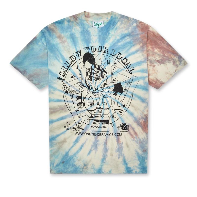Online Ceramics - Follow Your Local Fool T-Shirt - (Hand Dye)