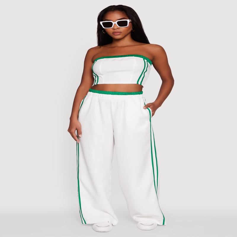 Varsity Stripe Wide Leg Pants