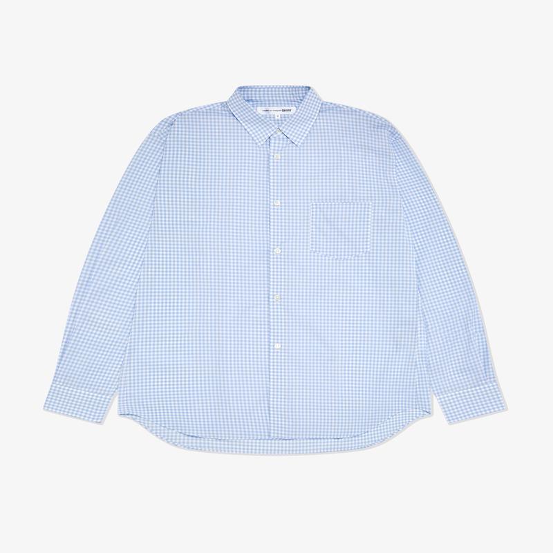 CDG Shirt Forever - Classic Fit Cotton Shirt - (Blue Gingham)