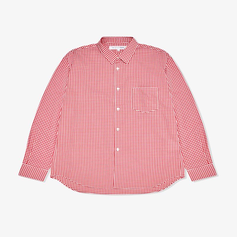 CDG Shirt Forever - Classic Fit Cotton Shirt - (Red Gingham)