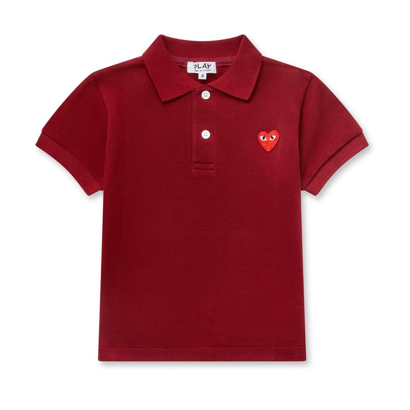 Play - Red Kids Polo Shirt - (Burgundy)
