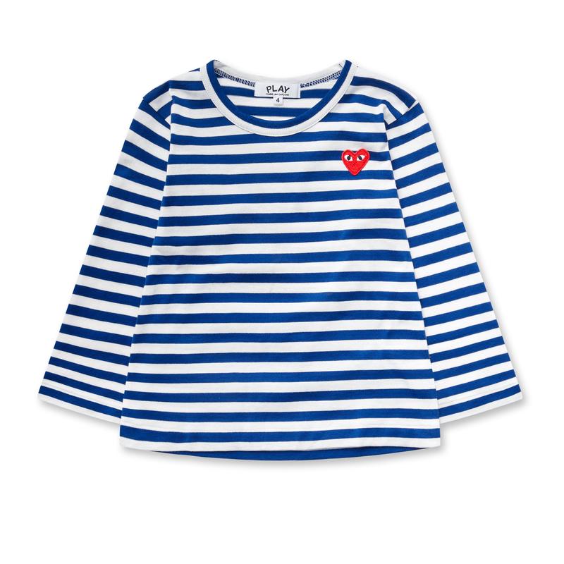 Play - Red Kids Striped Long Sleeve T-Shirt - (Blue)