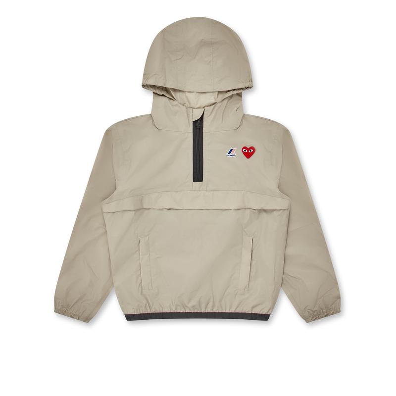 Play - Kids K-Way Half Zip Jacket - (Beige)