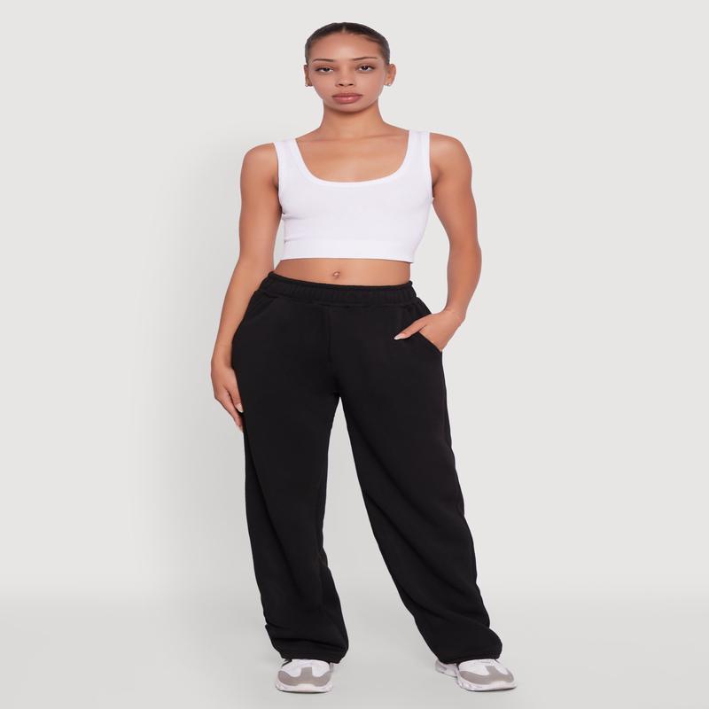 Pull On Straight Leg Sweatpants