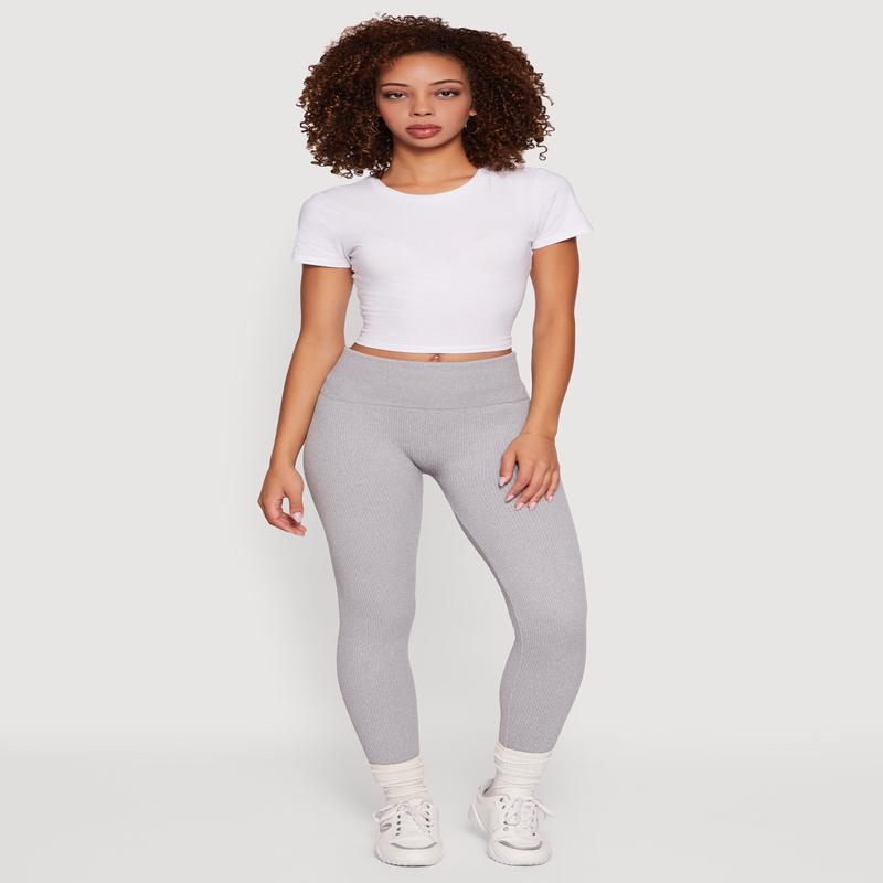 Ribbed Seamless High Waisted Leggings