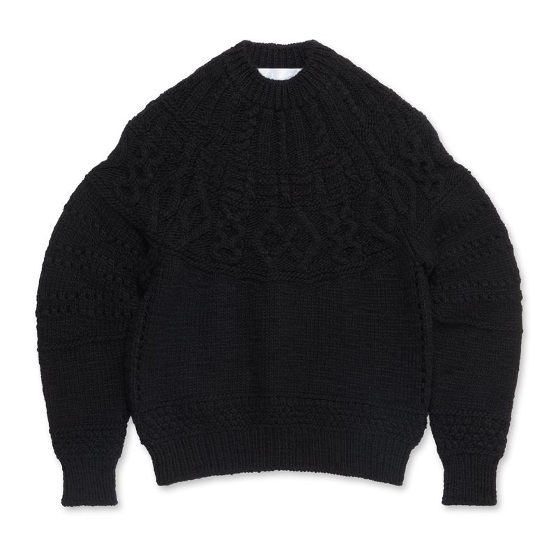 Tao - BATONER Aran Sweater - (Black)
