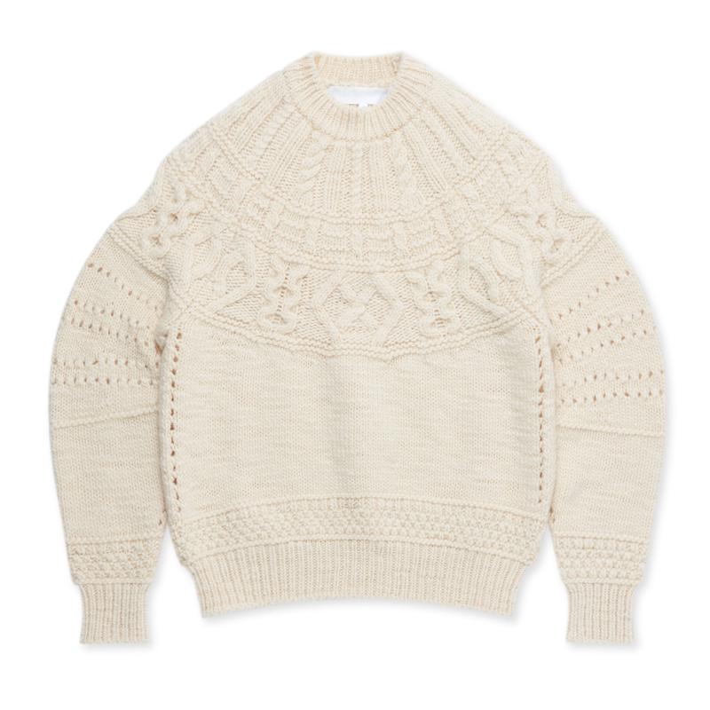 Tao - BATONER Aran Sweater - (Natural)