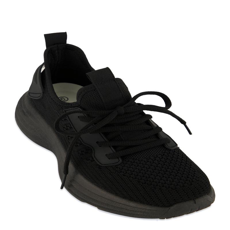 Textured Knit Platform Athletic Sneakers