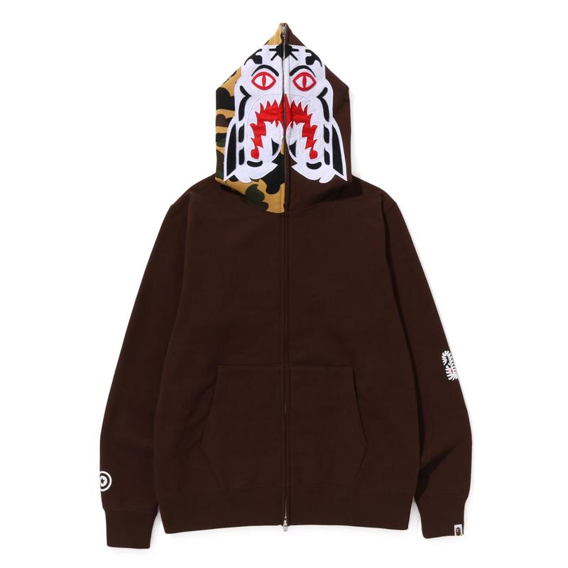 A BATHING APE - 1st Camo Tiger Full Zip Hoodie - (Brown)