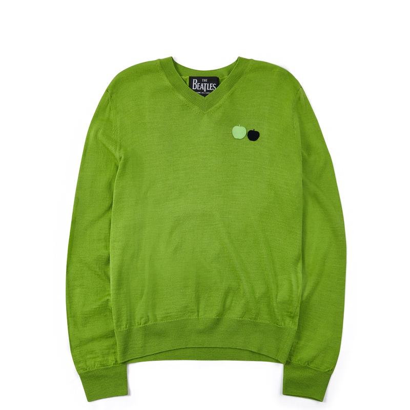 CDG Beatles - Embroidered V-Neck Sweatshirt - (Green)