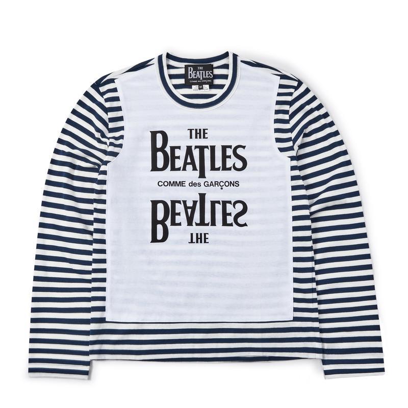 CDG Beatles - Stripe T-Shirt - (Black/White Stripe)