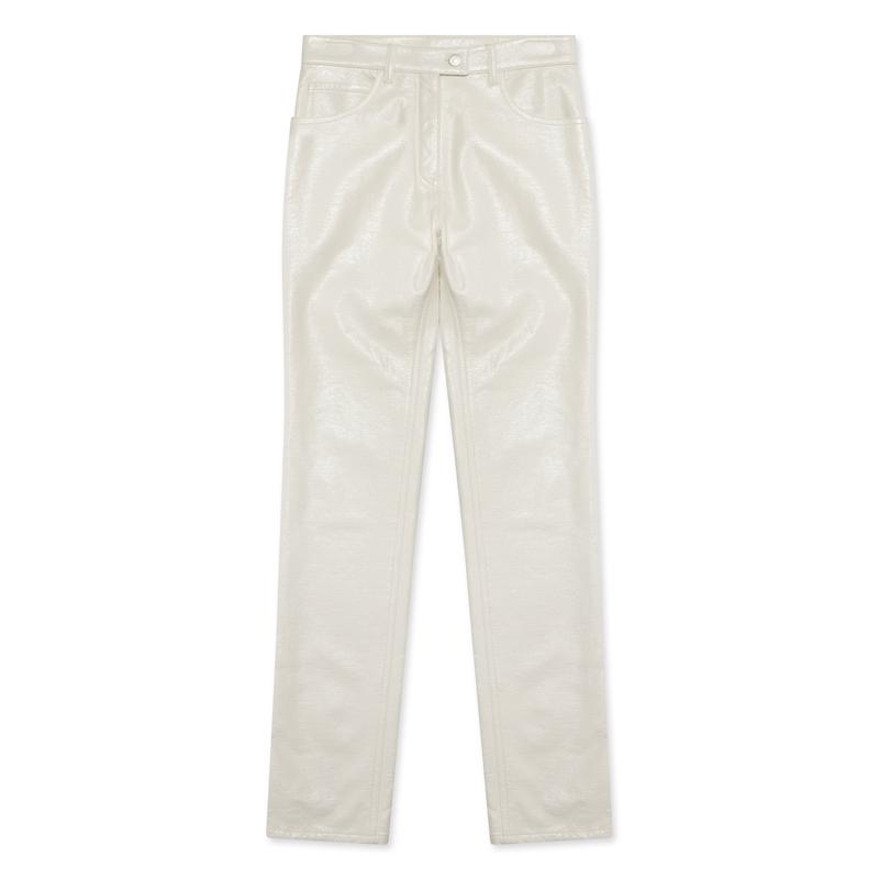 Courreges - Womens Vinyl 5-Pocket Iconic Pants - (Off White)