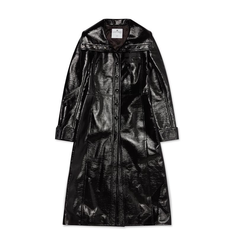 Courreges - Womens Vinyl Iconic Trench Coat - (Black)