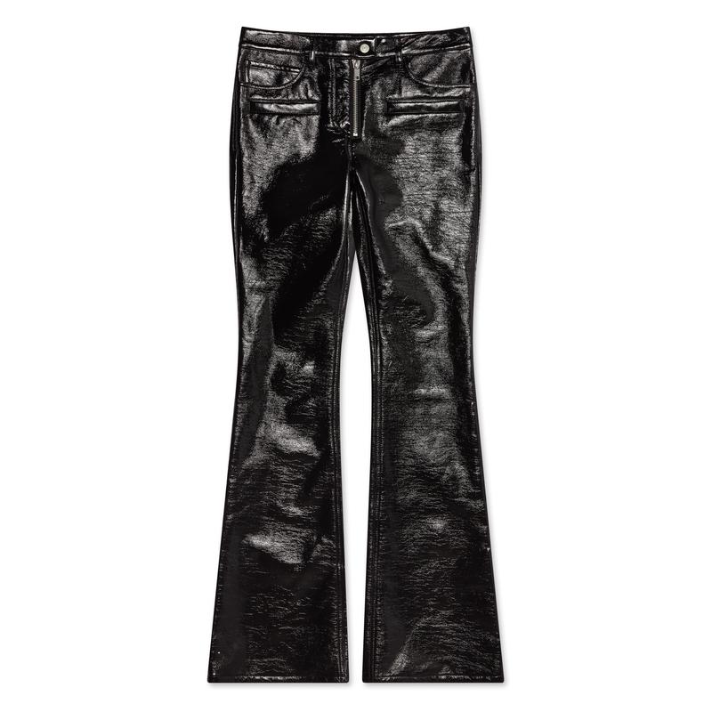 Courreges - Womens Vinyl Zipped Pants - (Black)