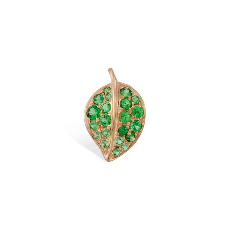 Mio Harutaka - Womens Leaf Earring - (Green)