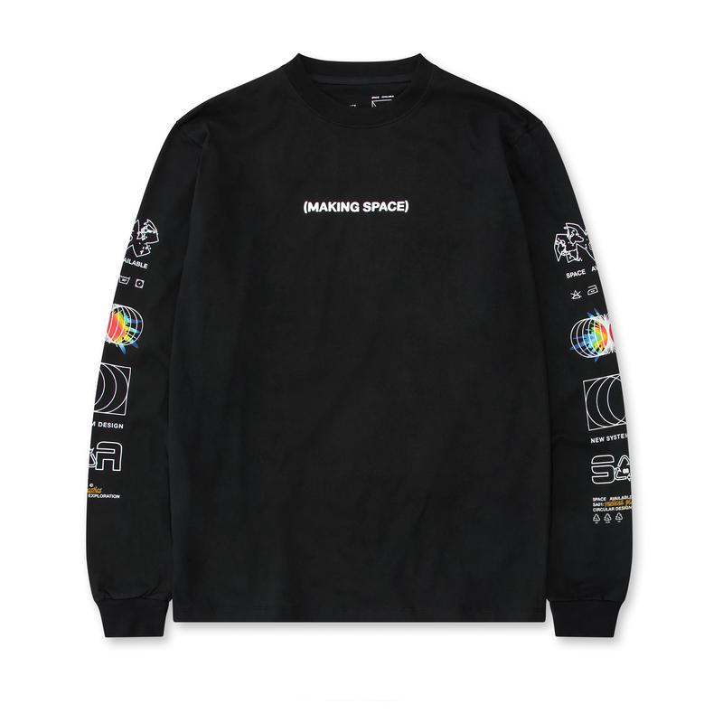 Space Available - Making Space Effect Longsleeve T-Shirt - (Black)