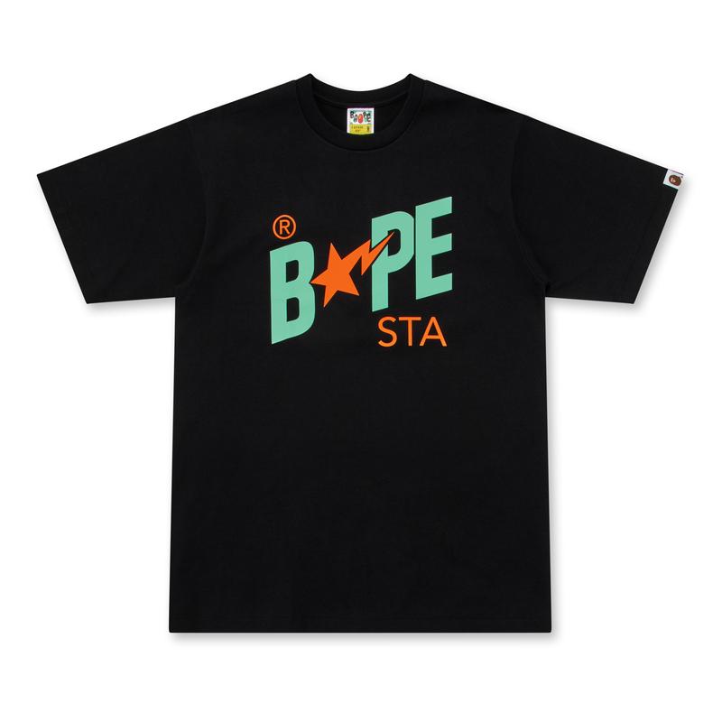 A Bathing Ape - Colors Bape Sta Logo Tee - (Black)