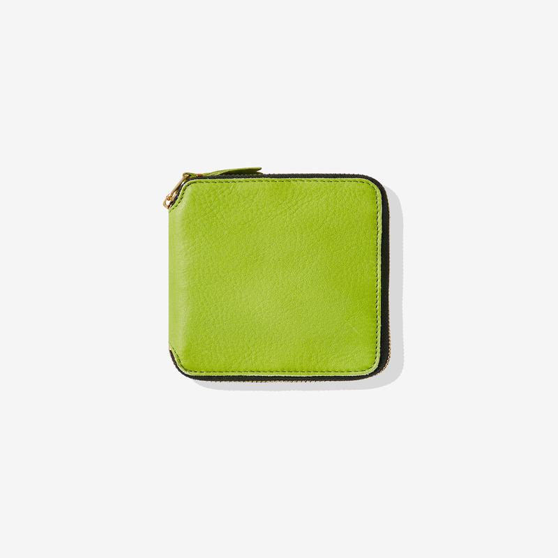 CDG Wallet - Washed Full Zip Around Wallet - (Green SA2100)