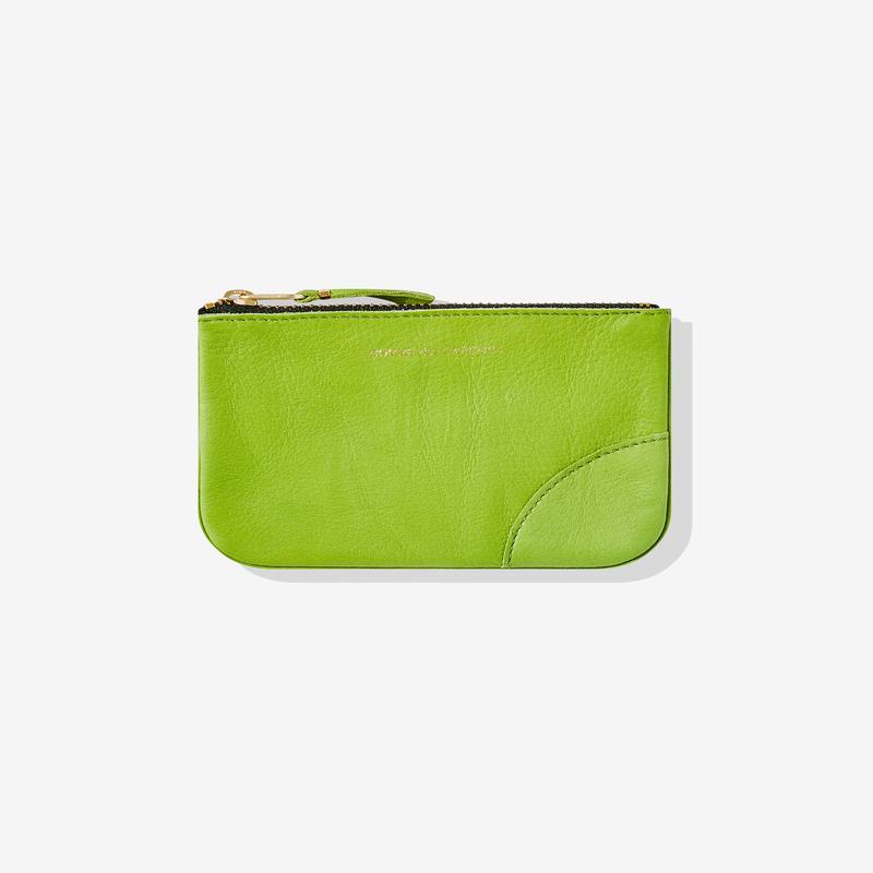 CDG Wallet - Washed Wallet Zip Pouch - (Green SA8100)